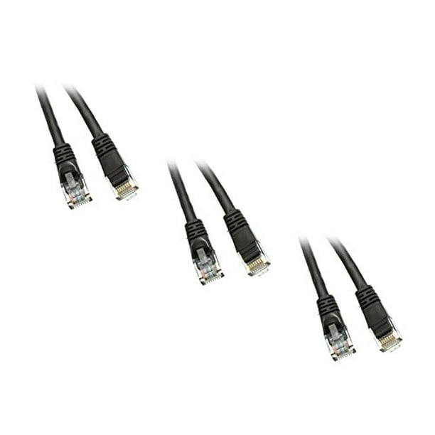 Snagless/Molded Boot Cat5e Ethernet Patch Cable Pack of 2 75 ft Black Snagless/Molded Boot Cat5e Ethernet Patch Cable Pack of 2 75 ft Black